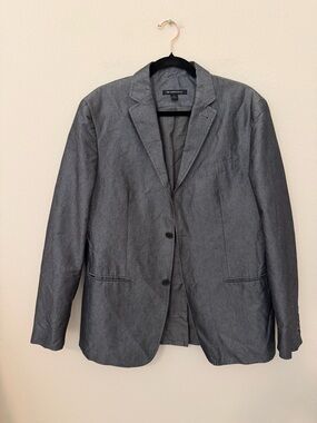 John Varvatos Gray Linen Blend Blazer Size 40 Sports Coat Lightweight